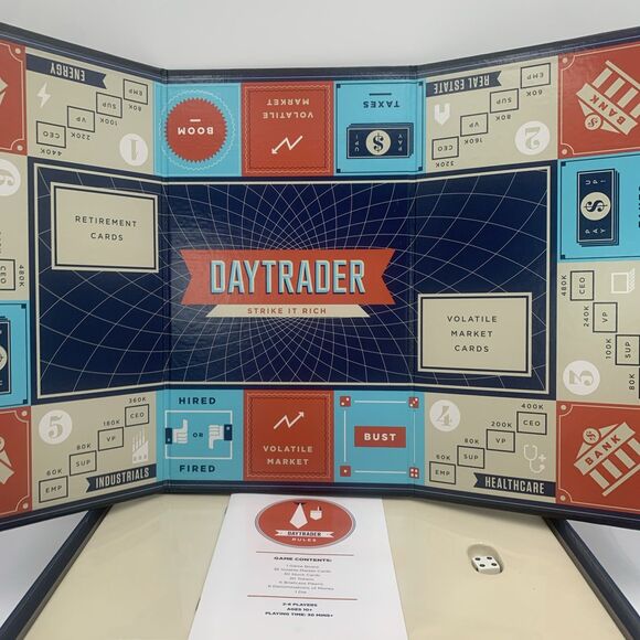 DAYTRADER Strike It Rich A Financial Board Game from Lyon Works New Open Box - Picture 13 of 13